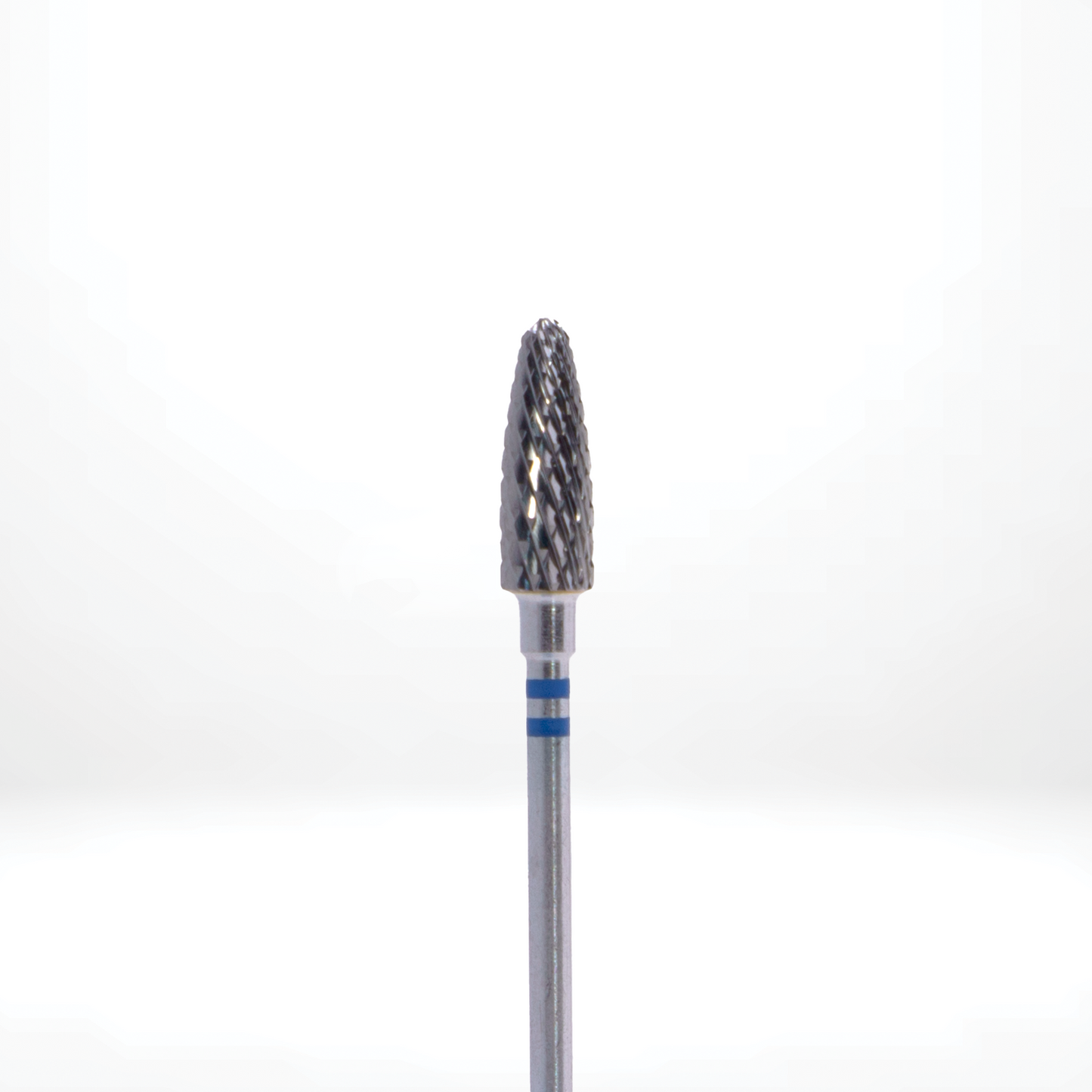 Nail drill bit carbide - CORN, parabola, 5,0 mm, blue, left hand