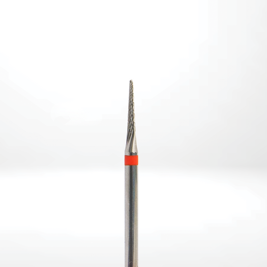 Nail drill bit carbide - CONE, 1,6 mm, red