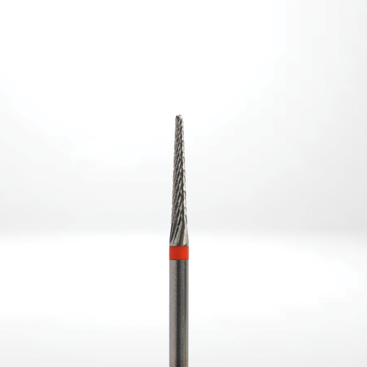Nail drill bit carbide - CONE, 2,15 mm, red
