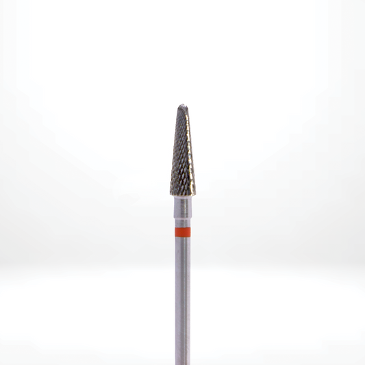 Nail drill bit carbide - CONE, 4,0 mm, red