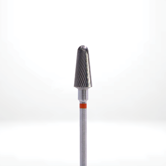 Nail drill bit carbide - CONE, 6,0 mm, red