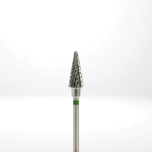 Nail drill bit carbide - TREE, 6 mm, green