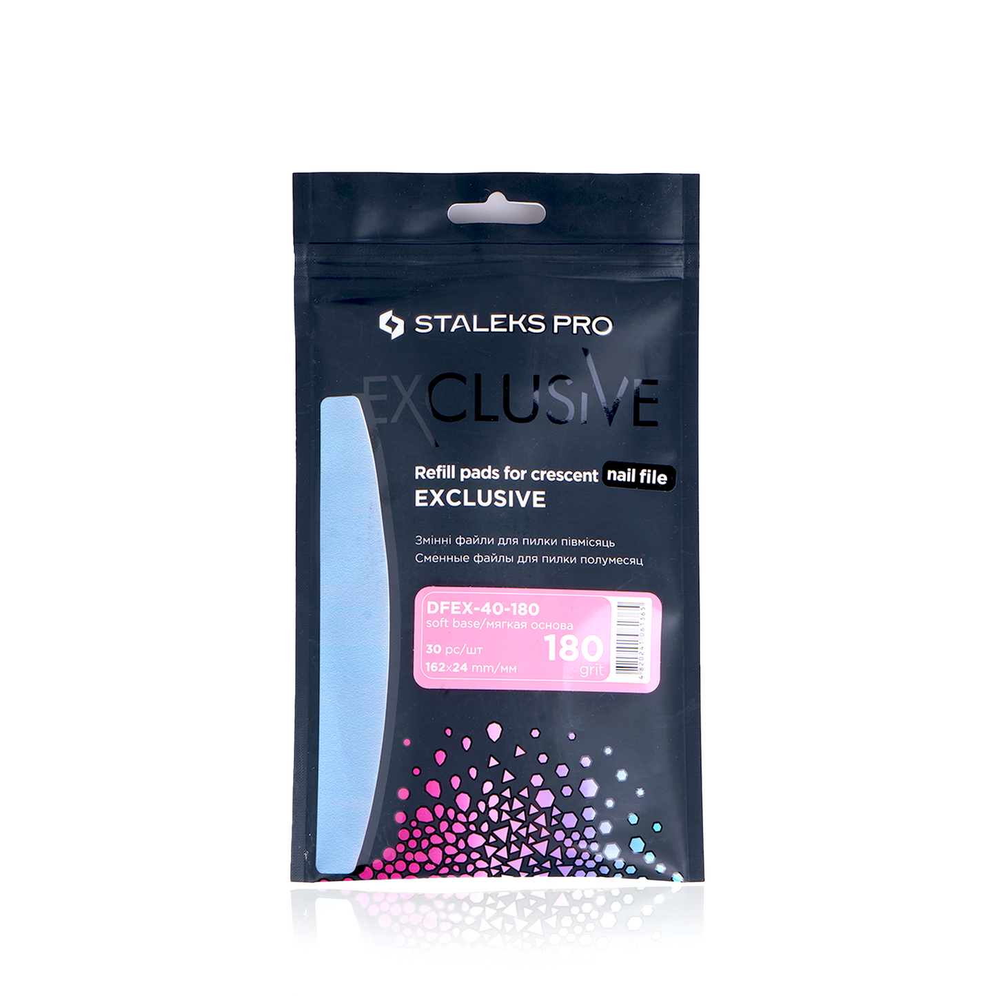 Crescent nail file refil exclusive, soft base 40-180grit, 30st