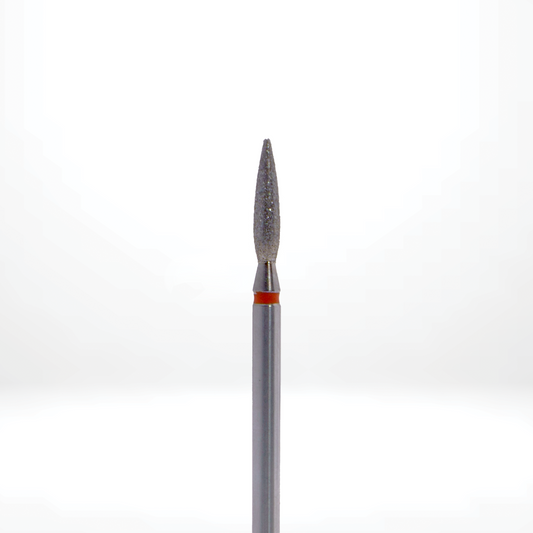 Diamond manicure bit - KMIZ - Flame, 2,3 mm, 10mm red