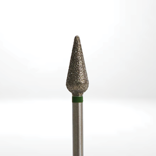 Diamond manicure bit - KMIZ - Drop,  green big