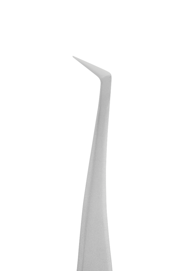 Professional eyelash tweezers EXPERT 40 TYPE 12 (curved tweezers for volume extension, 65')